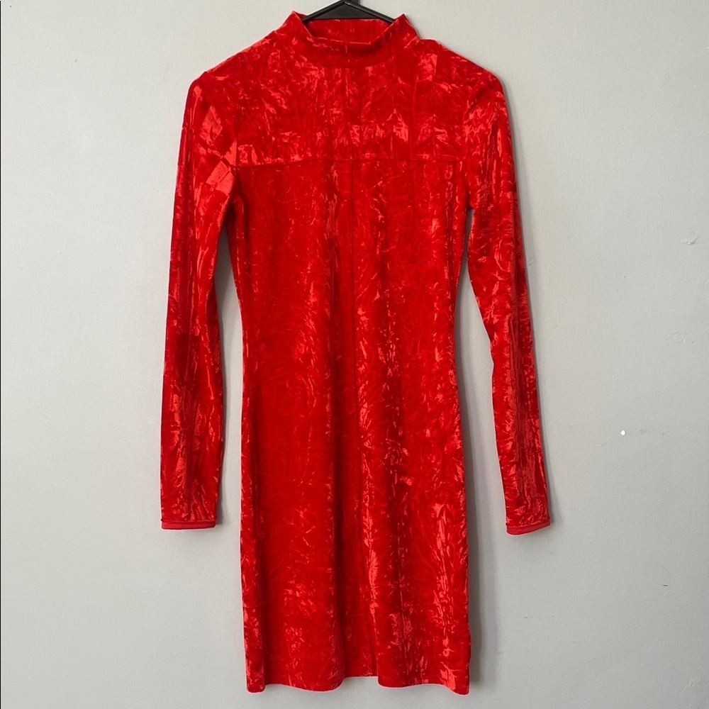 Crushed Velvet Dress urban outfitters